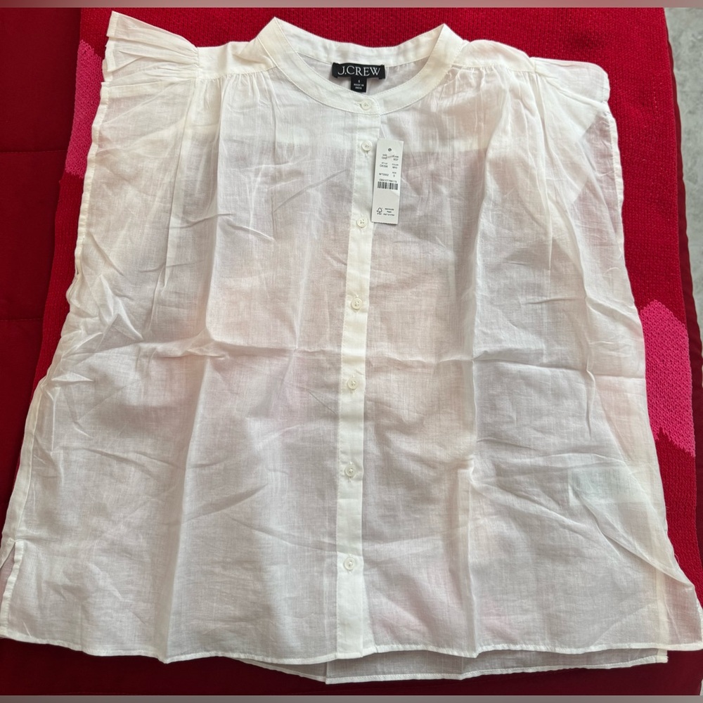 J.Crew Crisp White Button-Up Shirt